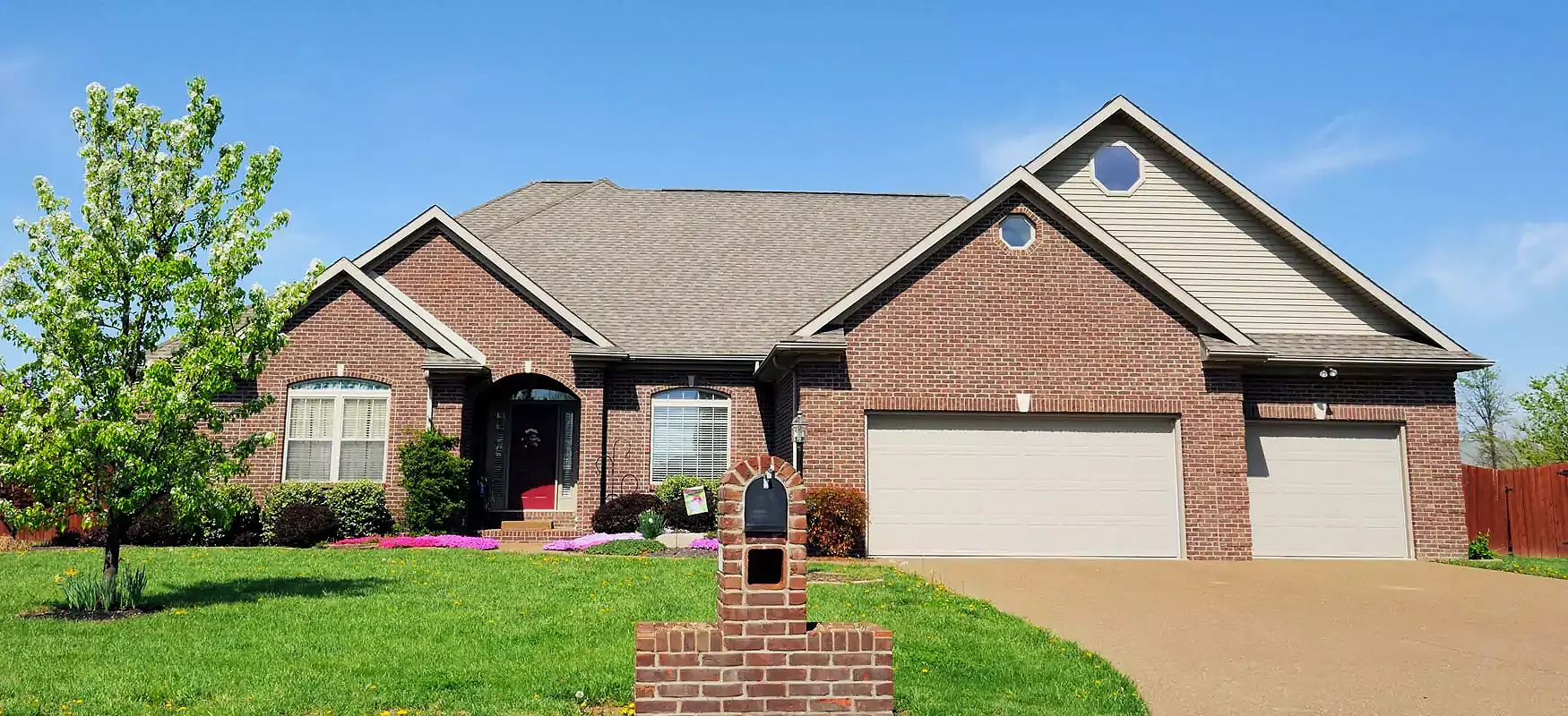 Brick Ranch With Garage Sharper Photo